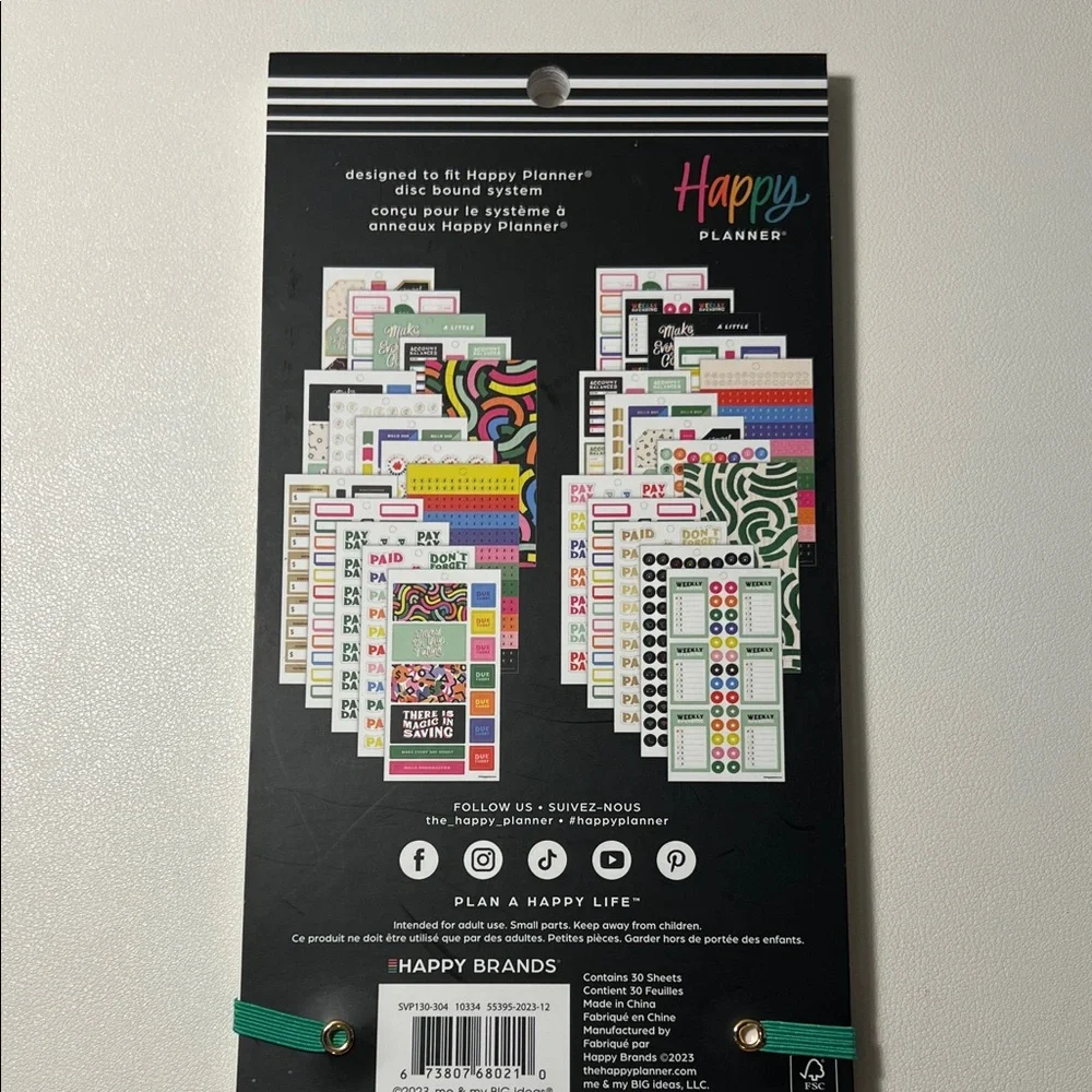 Happy Planner Big Dollar Energy Sticker Pack - Red, Green, Blue